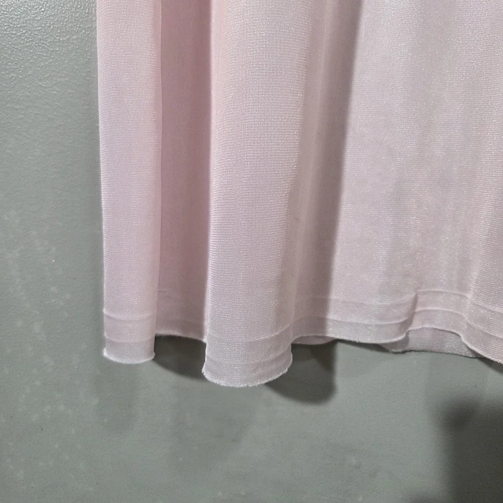Vtg Spotlight Nightgown Small Pink Sleeveless Nylon Maxi Floral Lace Lightweight